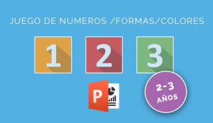 Juego de formas, colores y números del 1 al 3 para niños de 2 a 3 años